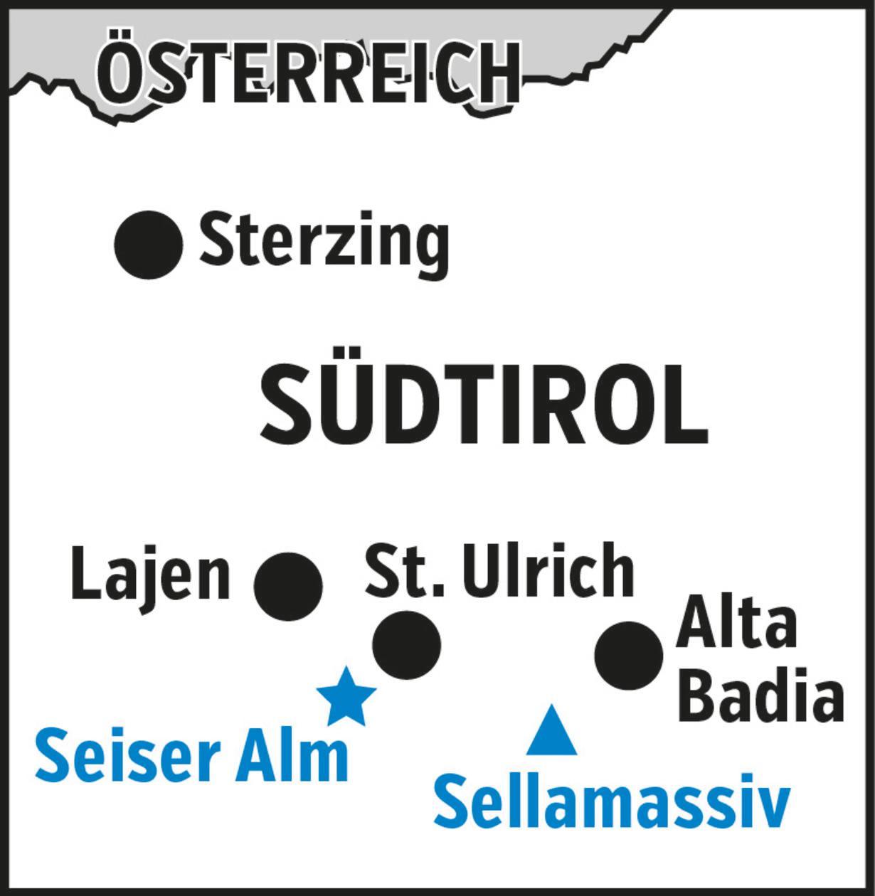 Reisegrafik Südtirol Seiser Alm Gröden