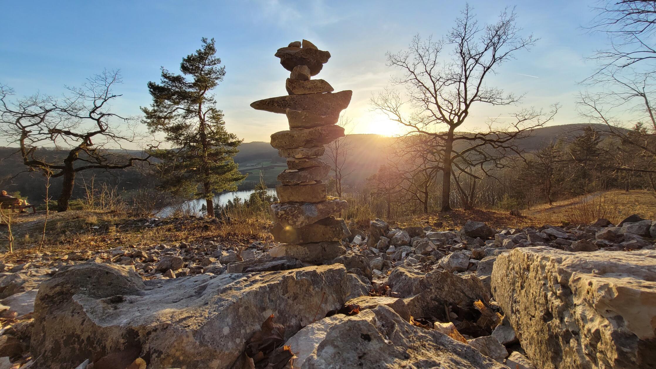 Steinmännchen am Steinernen Gaßl bei Happurg.