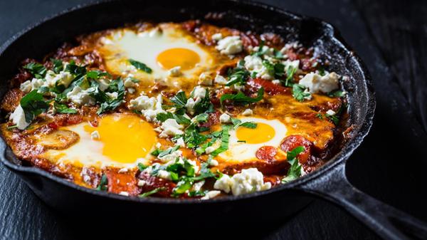 Shakshouka - Middle eastern traditional dish with