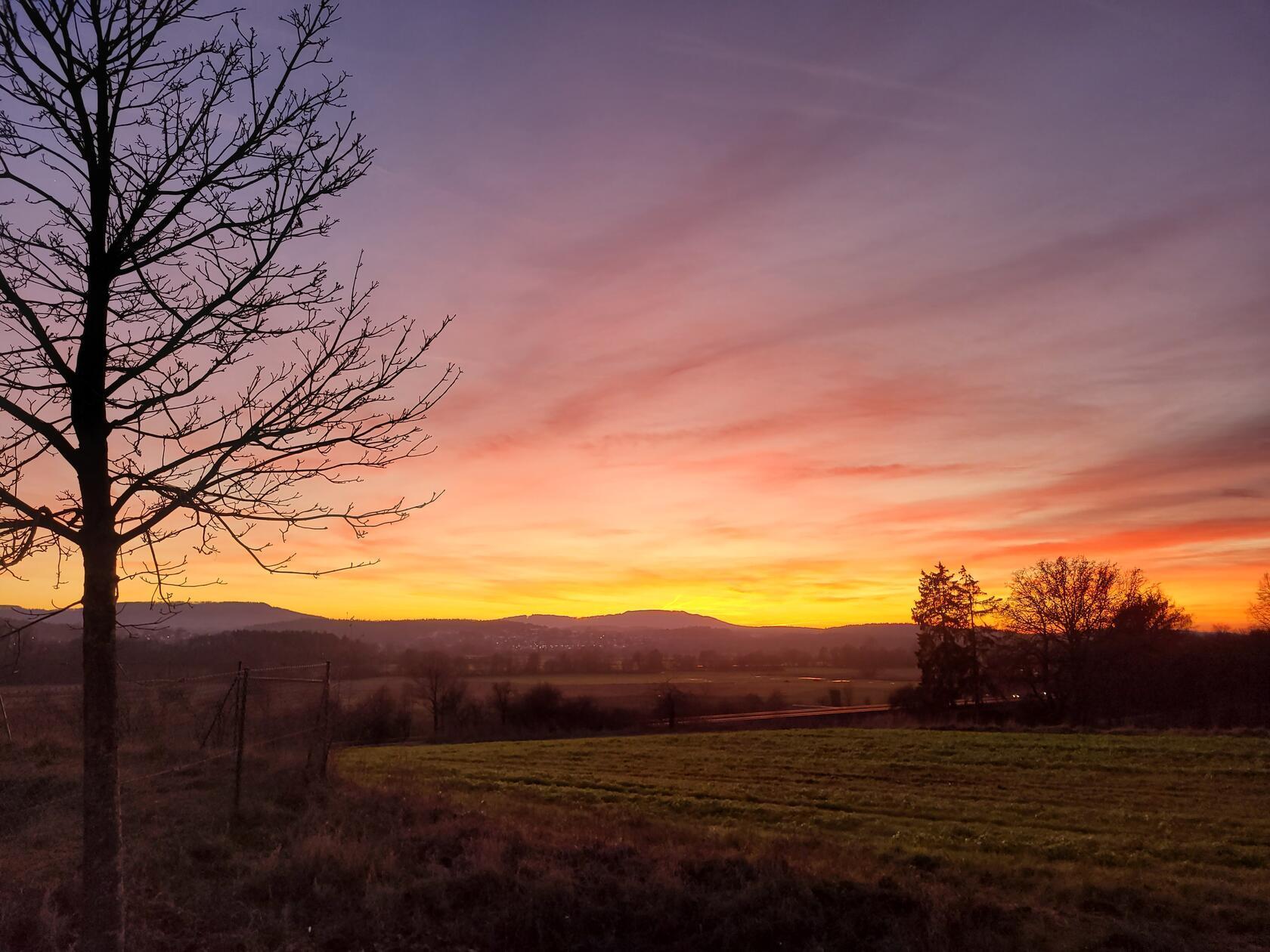 Abendstimmung bei Altensittenbach.