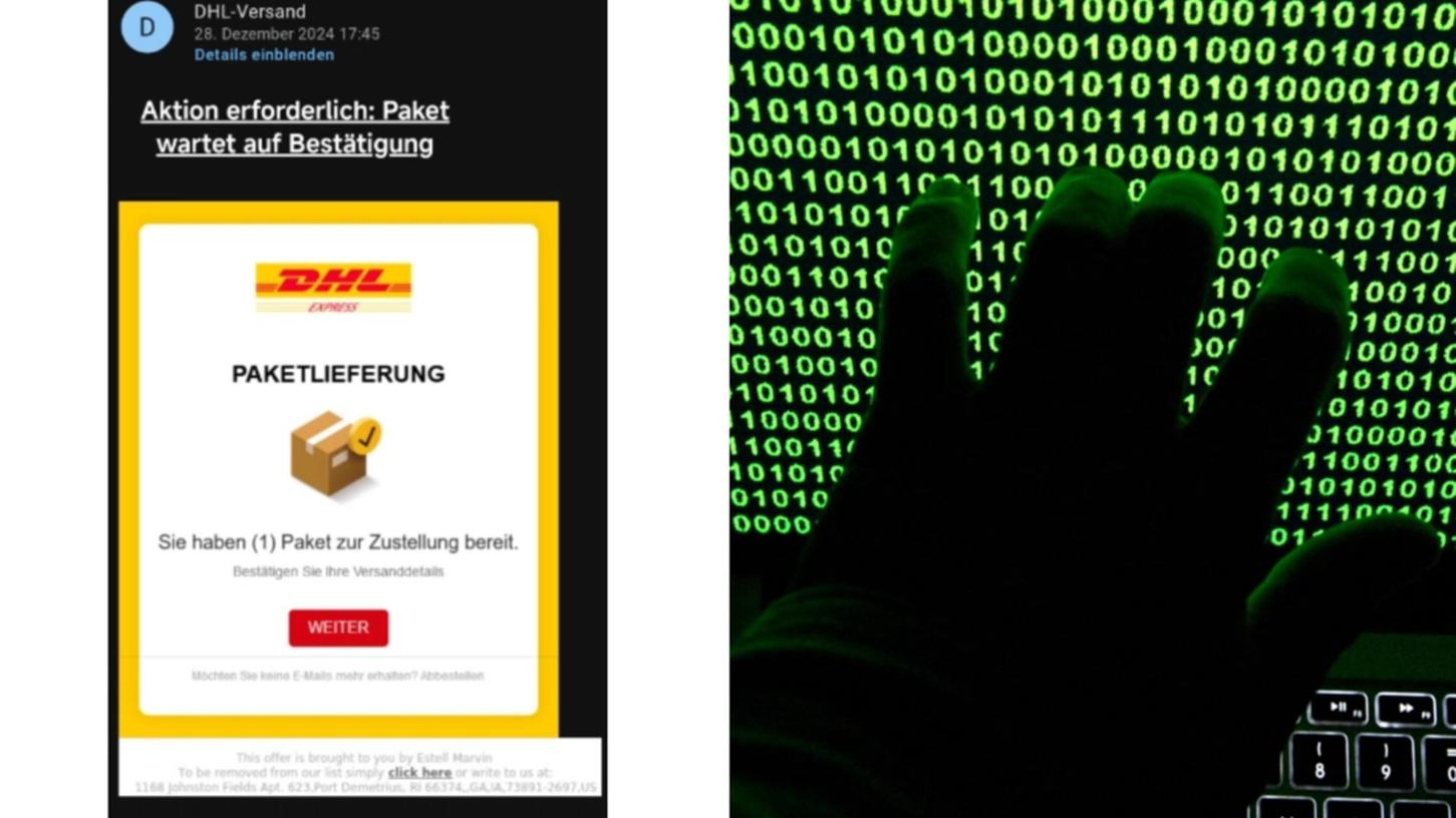 Auch im Namen der DHL (links) werden derzeit Fake-Nachrichten versendet. (Symbolbild) Auch im Namen der DHL (links) werden derzeit Fake-Nachrichten versendet. (Symbolbild)