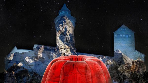 Motiv der Burgprojektion 2025 von Holger Felten un