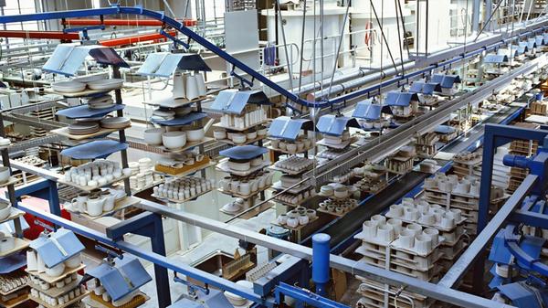 The Rosental porcelain factory with computerized m