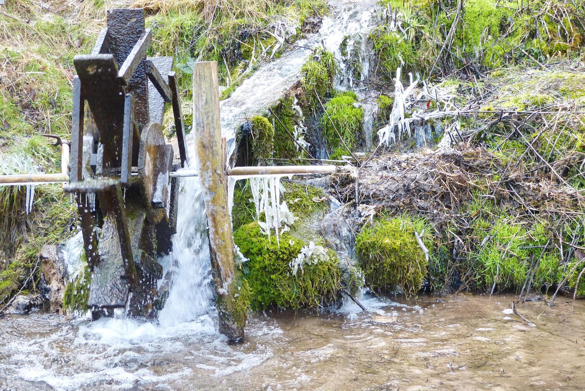 Wasserrad an der Harnbachmühle.