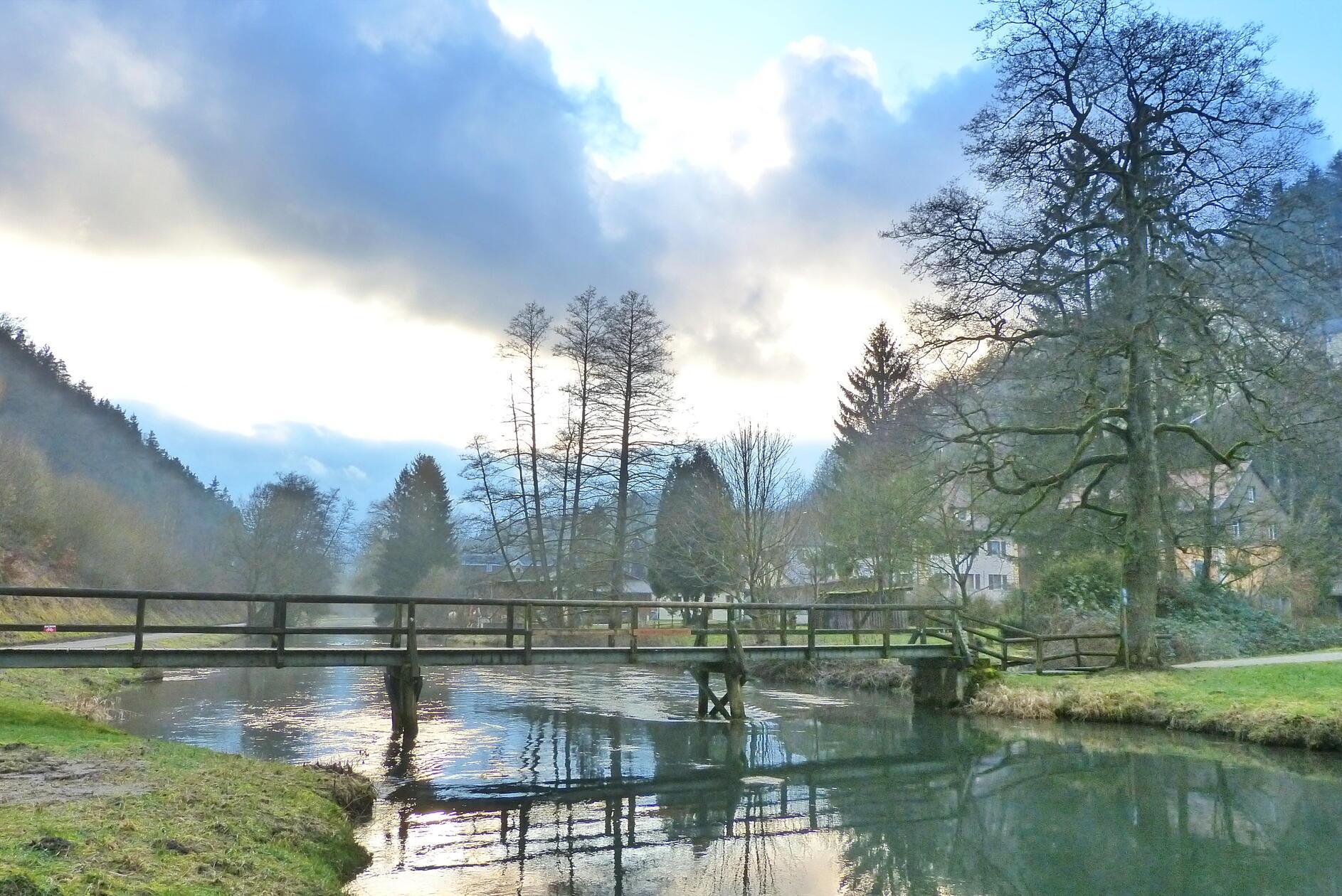 Ruhige Abendstimmung an der Pegnitz bei Rupprechtstegen.