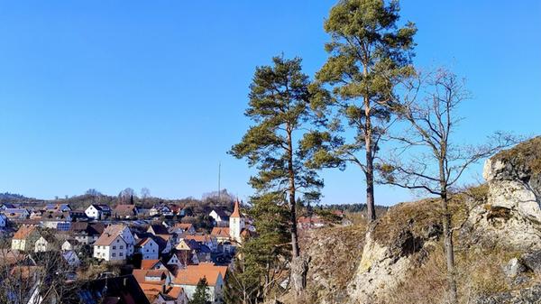 Blick auf Alfeld bei herrlichem Winterwetter.