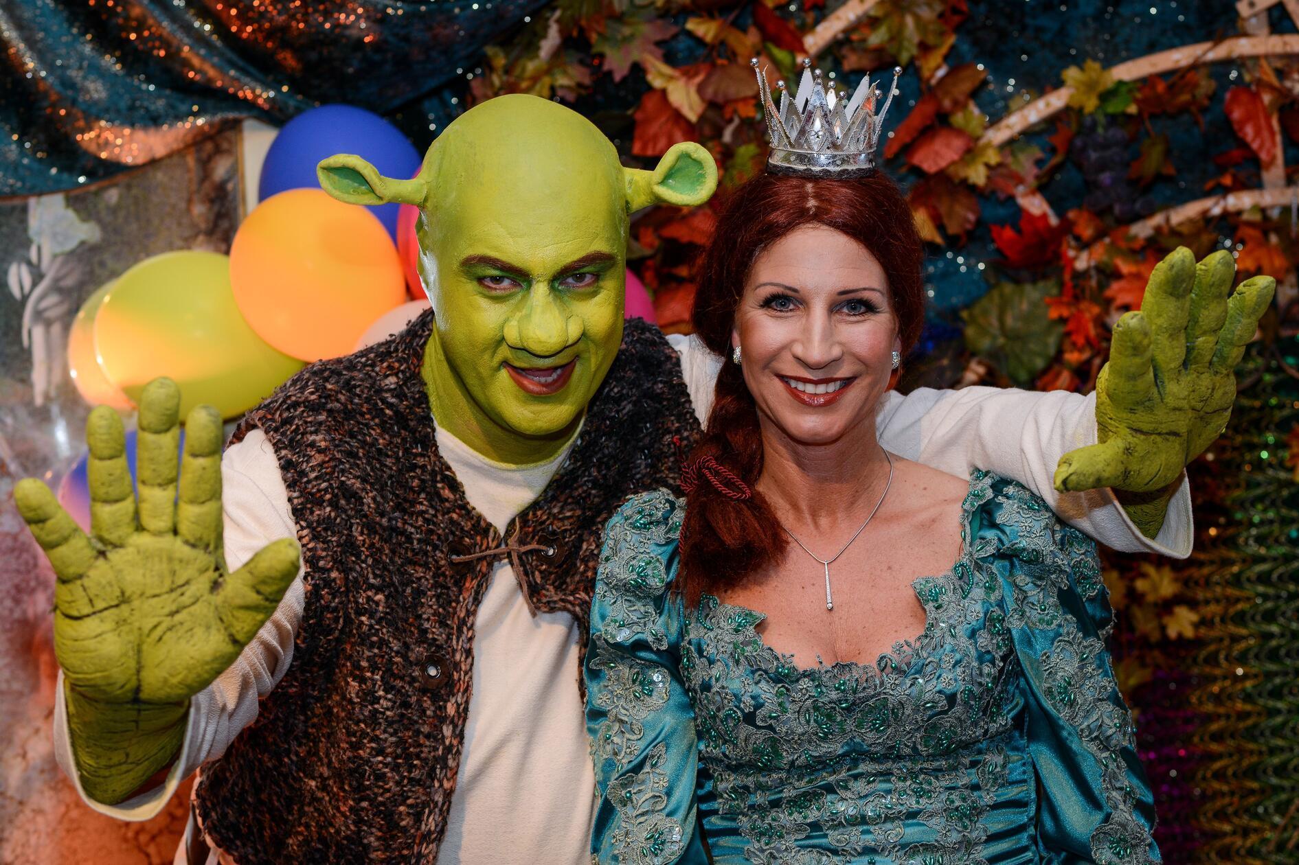 Ach du "Shrek": 2014 feiern Markus Söder und seine Frau Karin als Shrek und Prinzessin die "Fastnacht in Franken".
