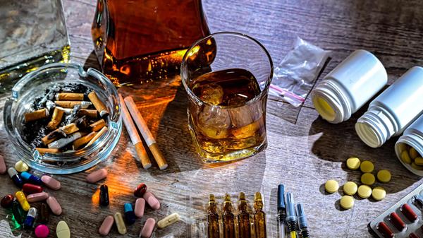 Addictive substances, including alcohol, cigarette