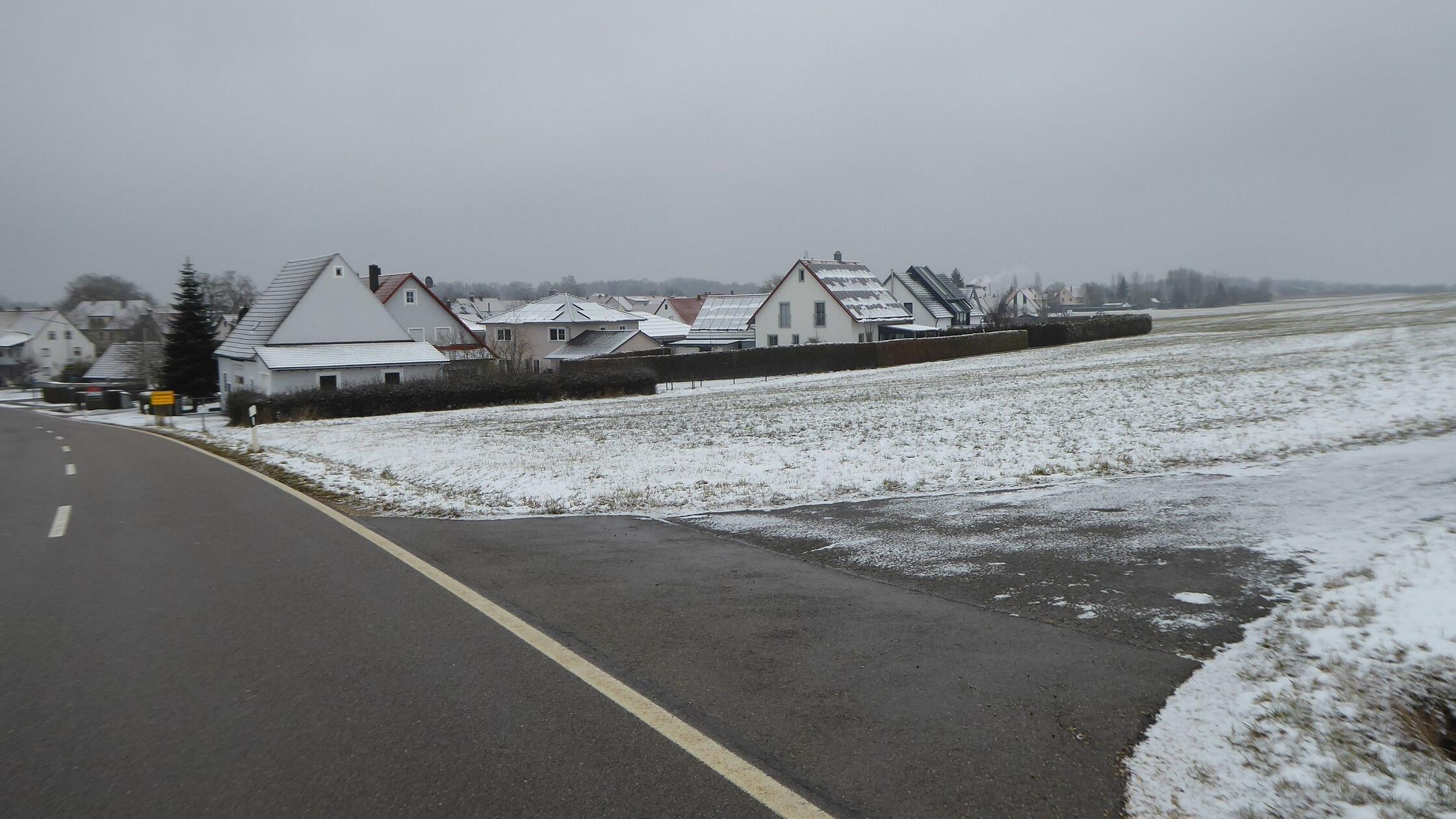 Das neue Wohnbaugebiet wird von der Kreisstraße AN