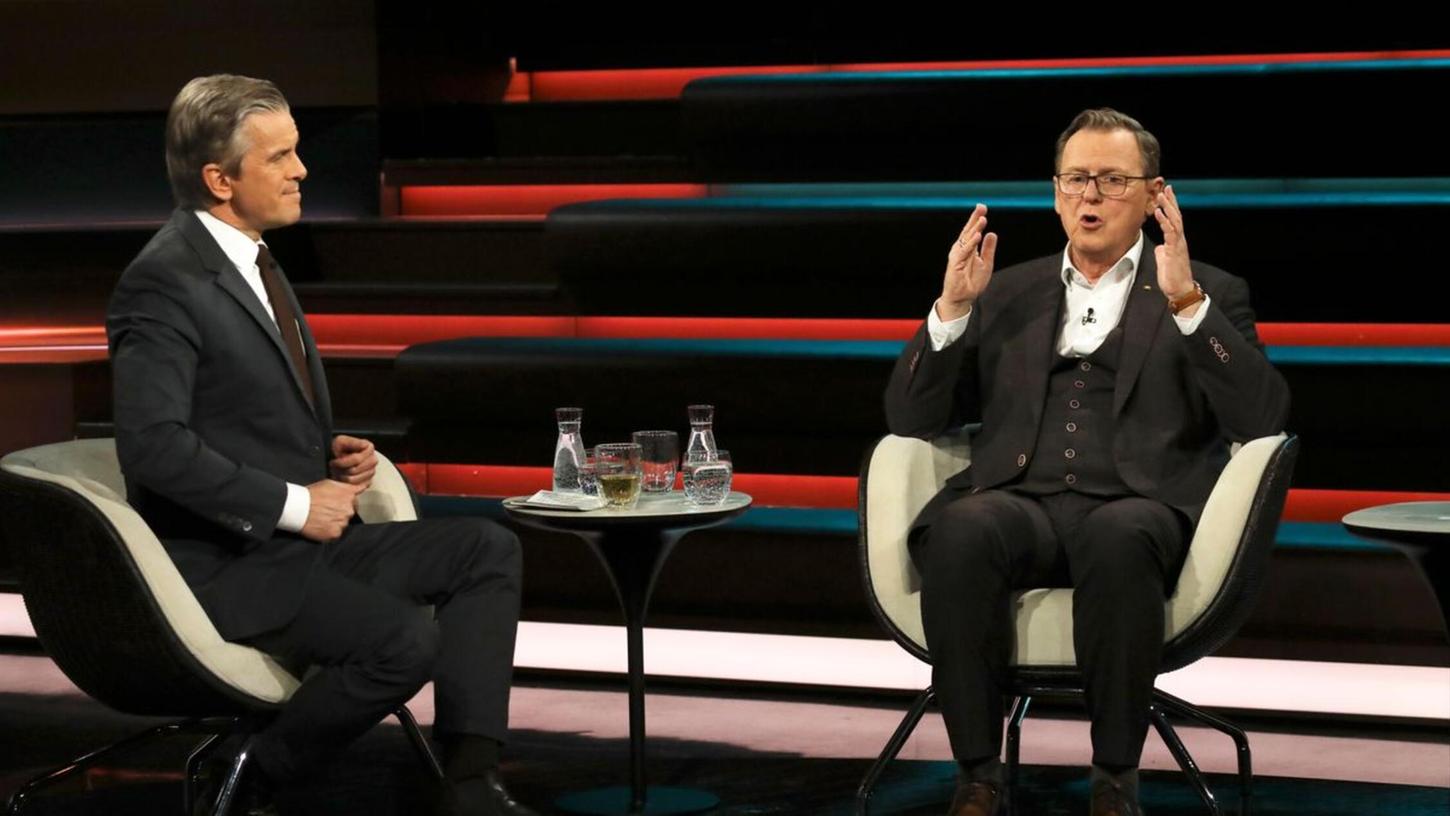 "Sie wollen mich vorführen", warf Linken-Politiker Bodo Ramelow (rechts) ZDF-Moderator Markus Lanz vor. "Sie wollen mich vorführen", warf Linken-Politiker Bodo Ramelow (rechts) ZDF-Moderator Markus Lanz vor.