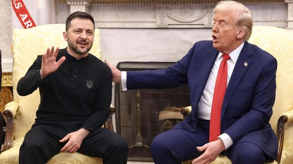 President Donald Trump meets with Ukraine Presiden
