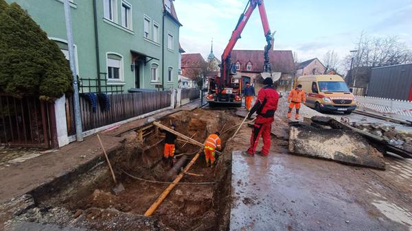 Wasserrohrbruch Petzoldstraße