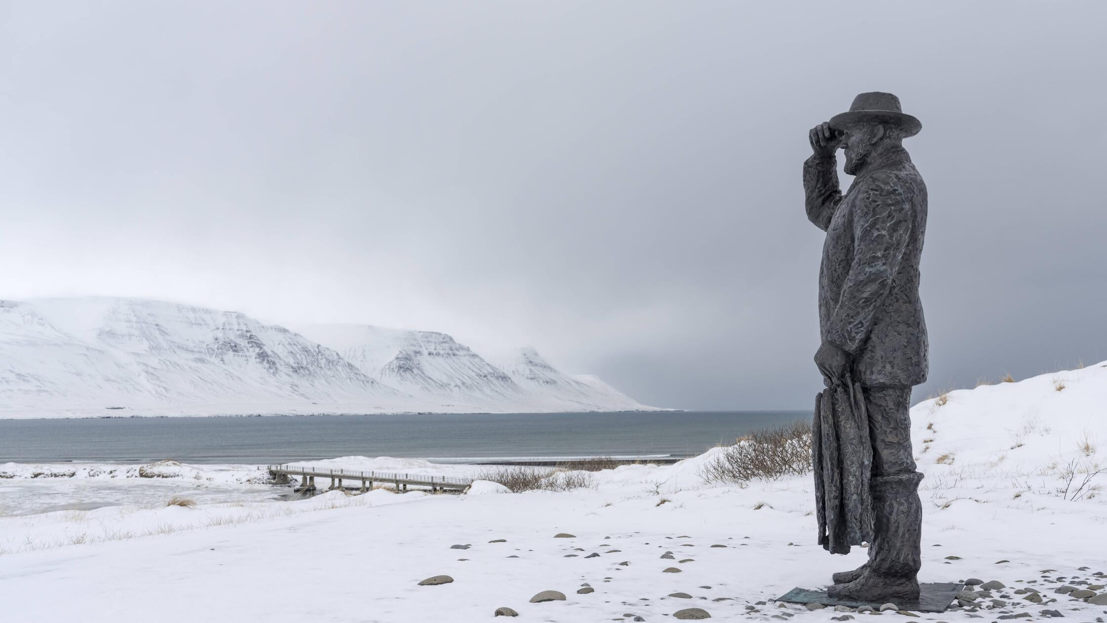 Statue of Jon Osmann (The ferryman) in Skagafjoerd