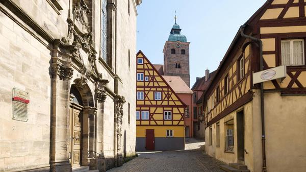 Germany, Central Franconia, Spalt, Old town with C