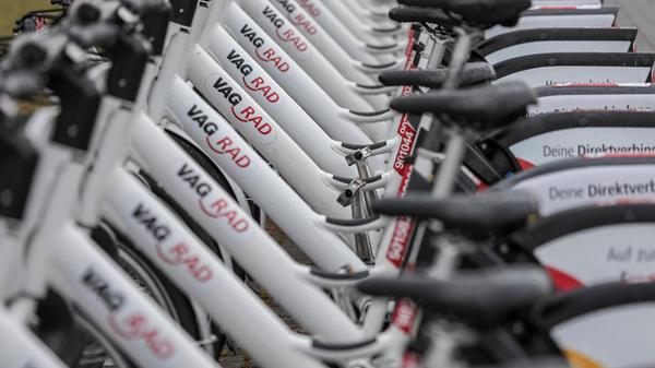 Leihräder VAG Rad Nürnberg: Aufgereiht stehen am D