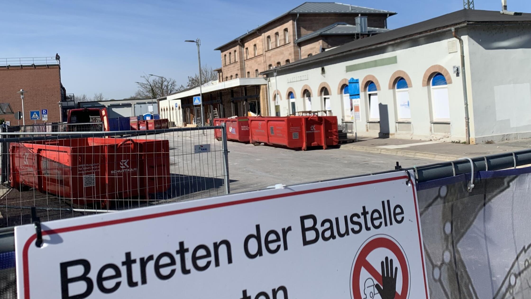 Bahnhof Gunzenhausen Baustelle März 2025