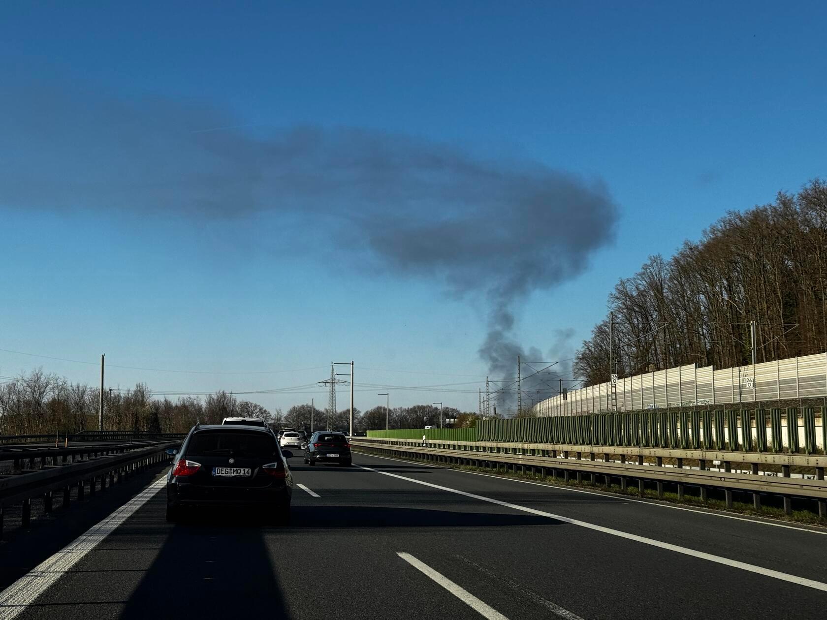 Die Rauchsäule war weithin sichtbar - wie in von Erlangen aus.