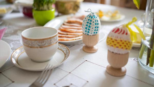 Easter Holidays Decorated Table for Breakfast