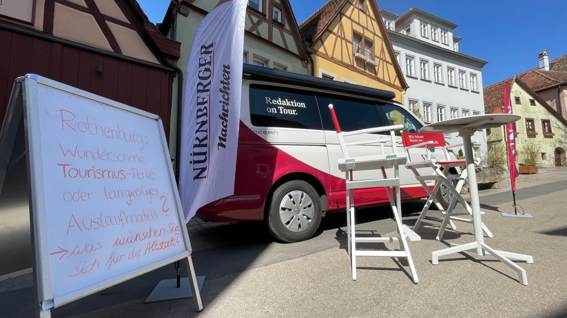 Rothenburg ob der Tauber mit einer malerischen mittelalterlichen Altstadt und zahlreichen schmucken Fachwerkhäusern ist eine äußerst beliebte Touristen-Hochburg. Doch wie geht es weiter? Wir wollten am NN.de-Bus bei herrlichem Frühlingswetter wissen: Wunderschöne Tourismus-Perle oder langweiliges Auslaufmodell?