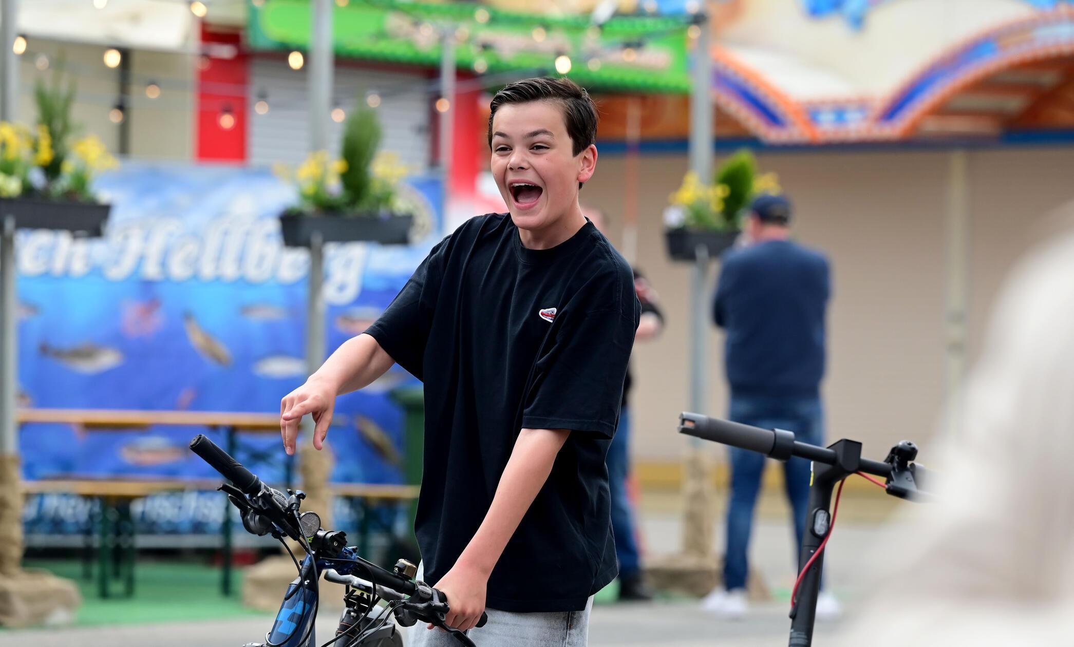 Schon jetzt ist die Laune bestens.