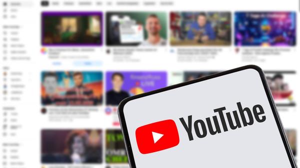 YouTube App Logo Internet Videoplattform auf einem