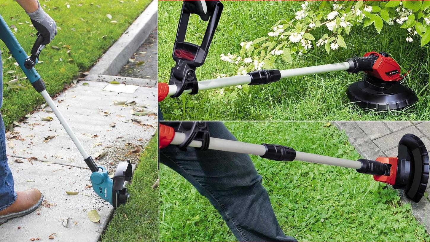 Beide 18V-Akku-Rasentrimmer (links Topseller von Makita) sind flexibel einsetzbar und auch deshalb so beliebt. Beide 18V-Akku-Rasentrimmer (links Topseller von Makita) sind flexibel einsetzbar und auch deshalb so beliebt.