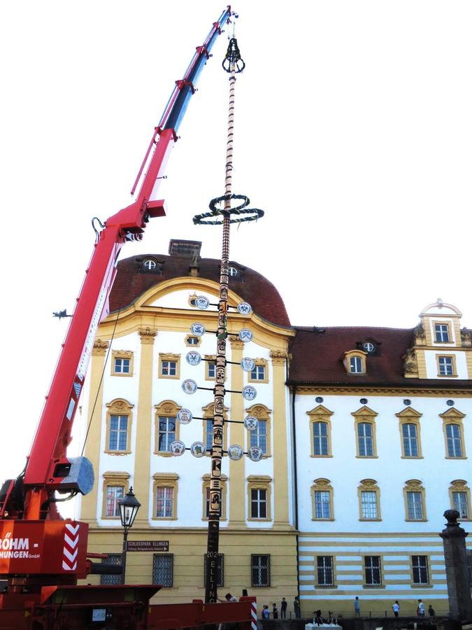 „Der schönste Maibaum weit und breit“, befand Ellingens Bürgermeister Obernöder über den kunstvoll gestalteten Baum. „Der schönste Maibaum weit und breit“, befand Ellingens Bürgermeister Obernöder über den kunstvoll gestalteten Baum.