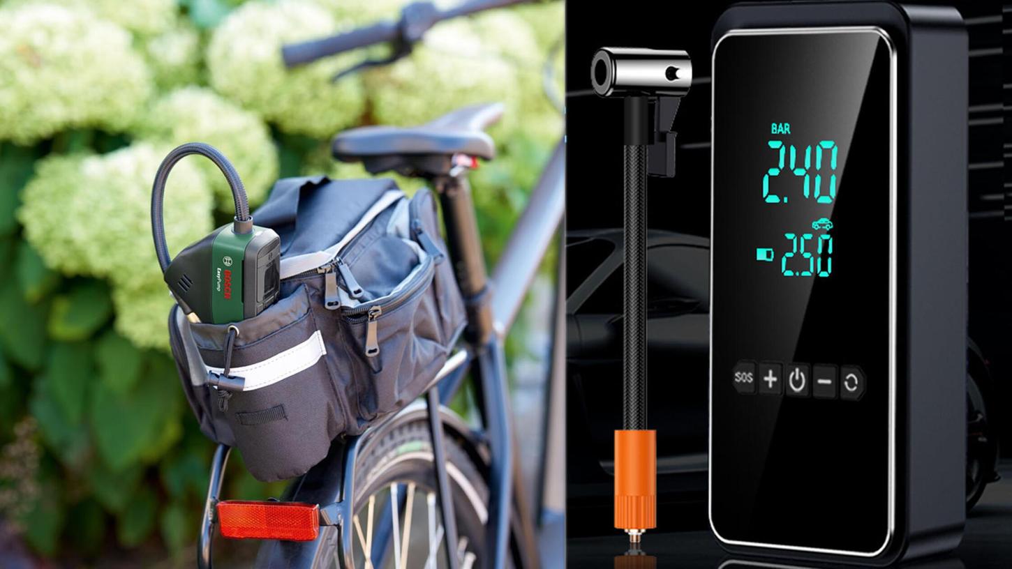 Für Fahrrad, Auto, Motorrad, Bälle und mehr lassen sich die beiden begehrten Akku-Luftpumpen verwenden. Für Fahrrad, Auto, Motorrad, Bälle und mehr lassen sich die beiden begehrten Akku-Luftpumpen verwenden.