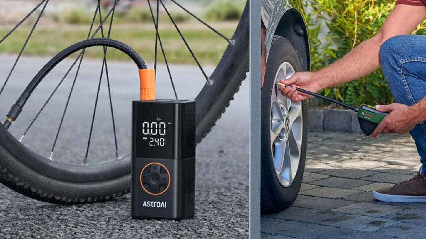 Beide Akku-Luftpumpen lassen sich für Fahrradreifen, Autoreifen, Bälle und vieles mehr verwenden. Beide Akku-Luftpumpen lassen sich für Fahrradreifen, Autoreifen, Bälle und vieles mehr verwenden.