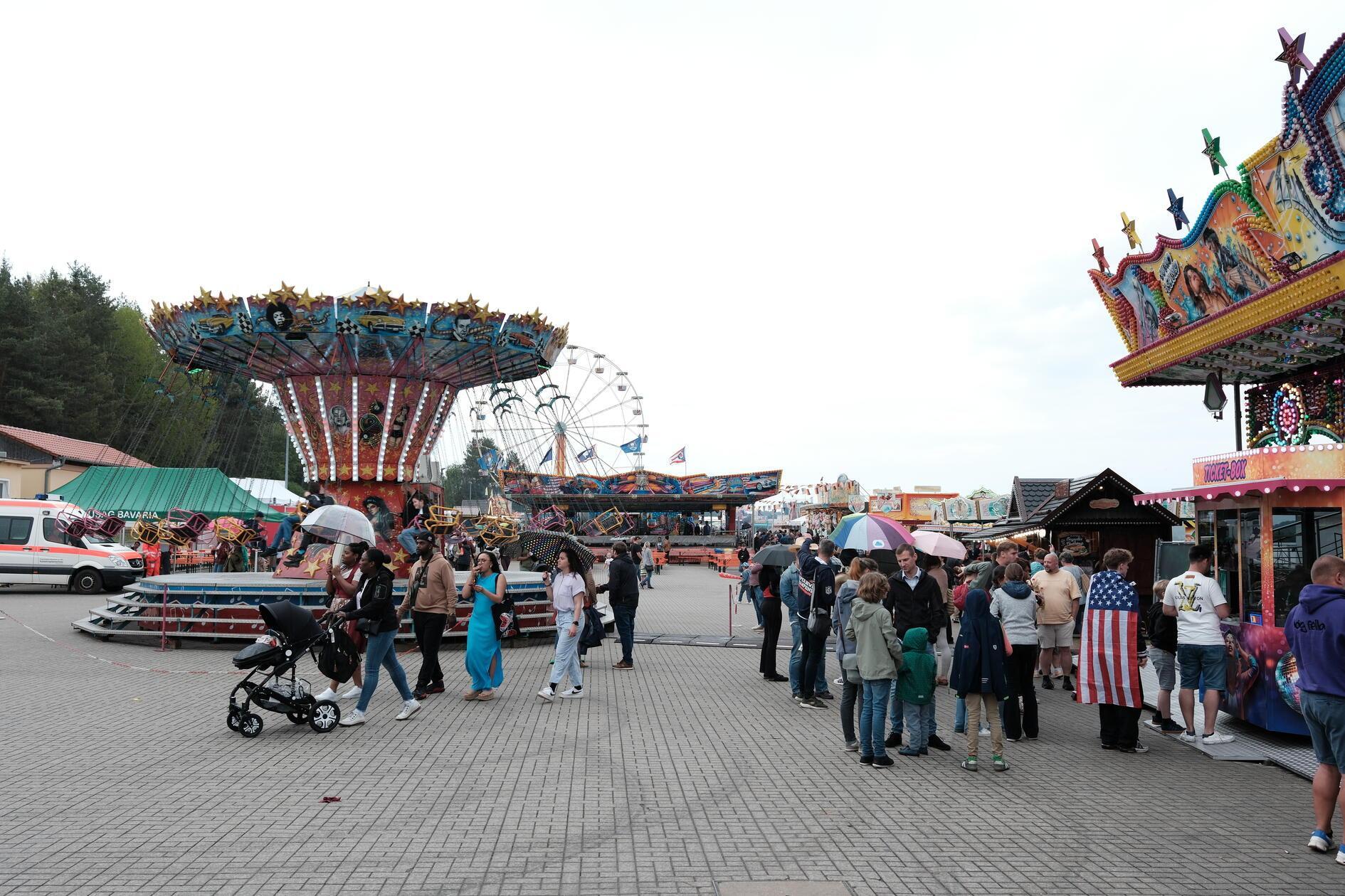 Das deutsch-amerikanische Volksfest findet auf dem Truppenübungsplatz in Hohenfels im Landkreis Neumarkt statt.