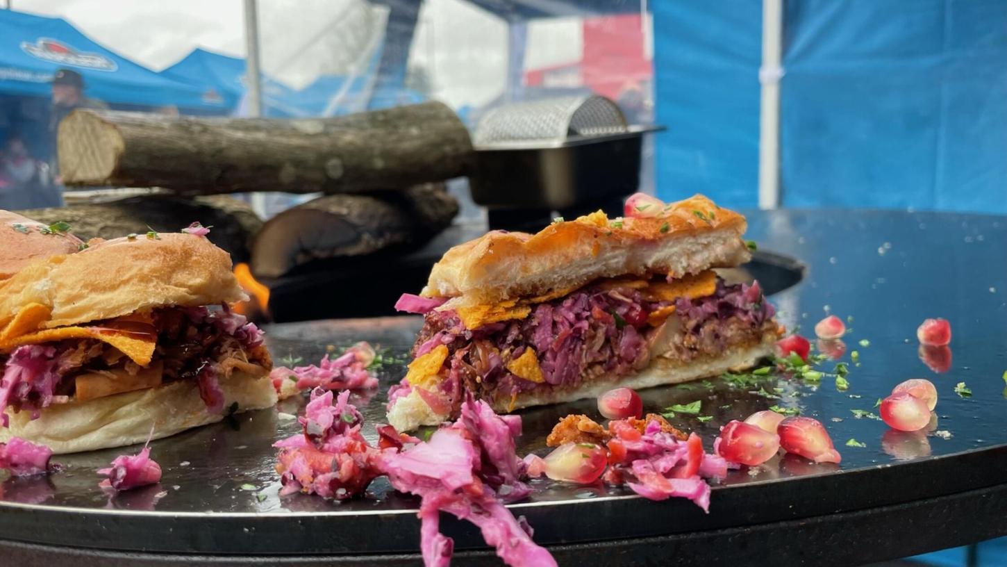 Solche Burger gibt es bei den veganen Grill-Meisterschaften. Solche Burger gibt es bei den veganen Grill-Meisterschaften.