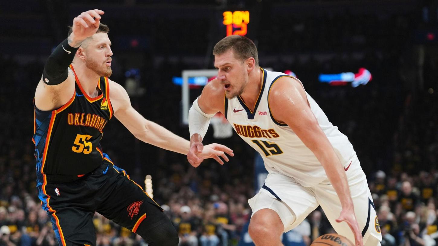 Isaiah Hartenstein und die Oklahoma City Thunder hatten die Nuggets um Nikola Jokic komplett unter Kontrolle. Isaiah Hartenstein und die Oklahoma City Thunder hatten die Nuggets um Nikola Jokic komplett unter Kontrolle.