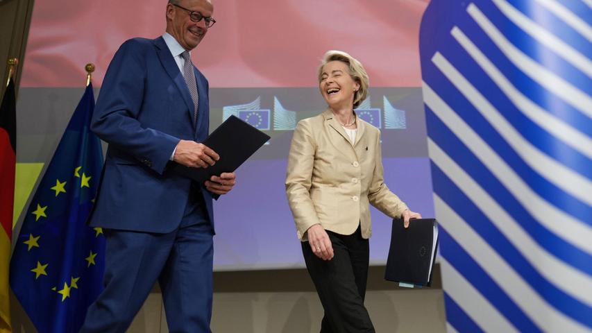 Kennen sich seit langem: Der neue deutsche Bundeskanzler Friedrich Merz und EU-Kommissionspräsidentin Ursula von der Leyen. Kennen sich seit langem: Der neue deutsche Bundeskanzler Friedrich Merz und EU-Kommissionspräsidentin Ursula von der Leyen.