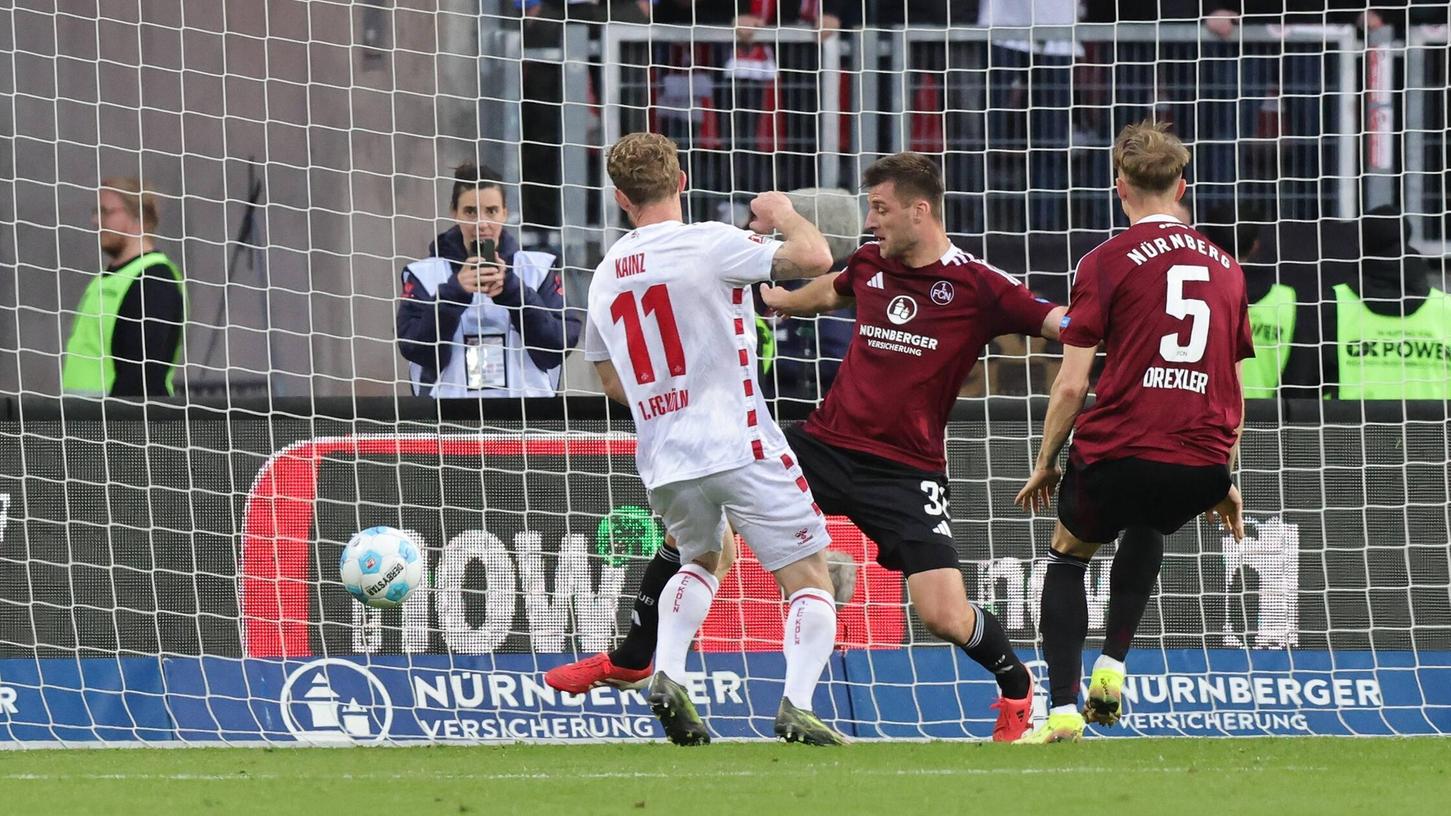 Der Kölner Florian Kainz traf zum späten Führungstreffer für die Gäste. Der Kölner Florian Kainz traf zum späten Führungstreffer für die Gäste.