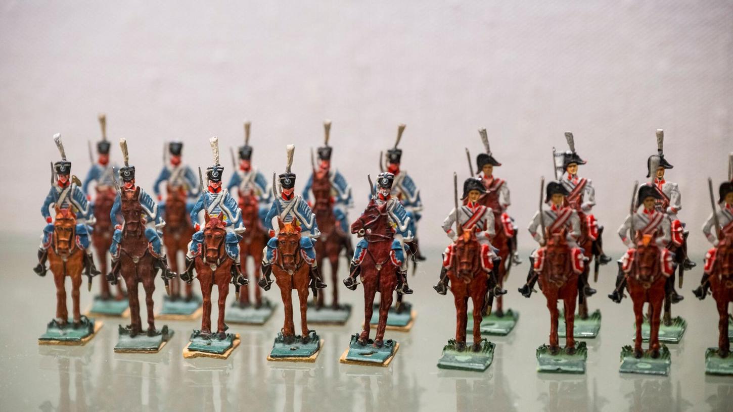 Zinnsoldaten im Museum. Zinnsoldaten im Museum.