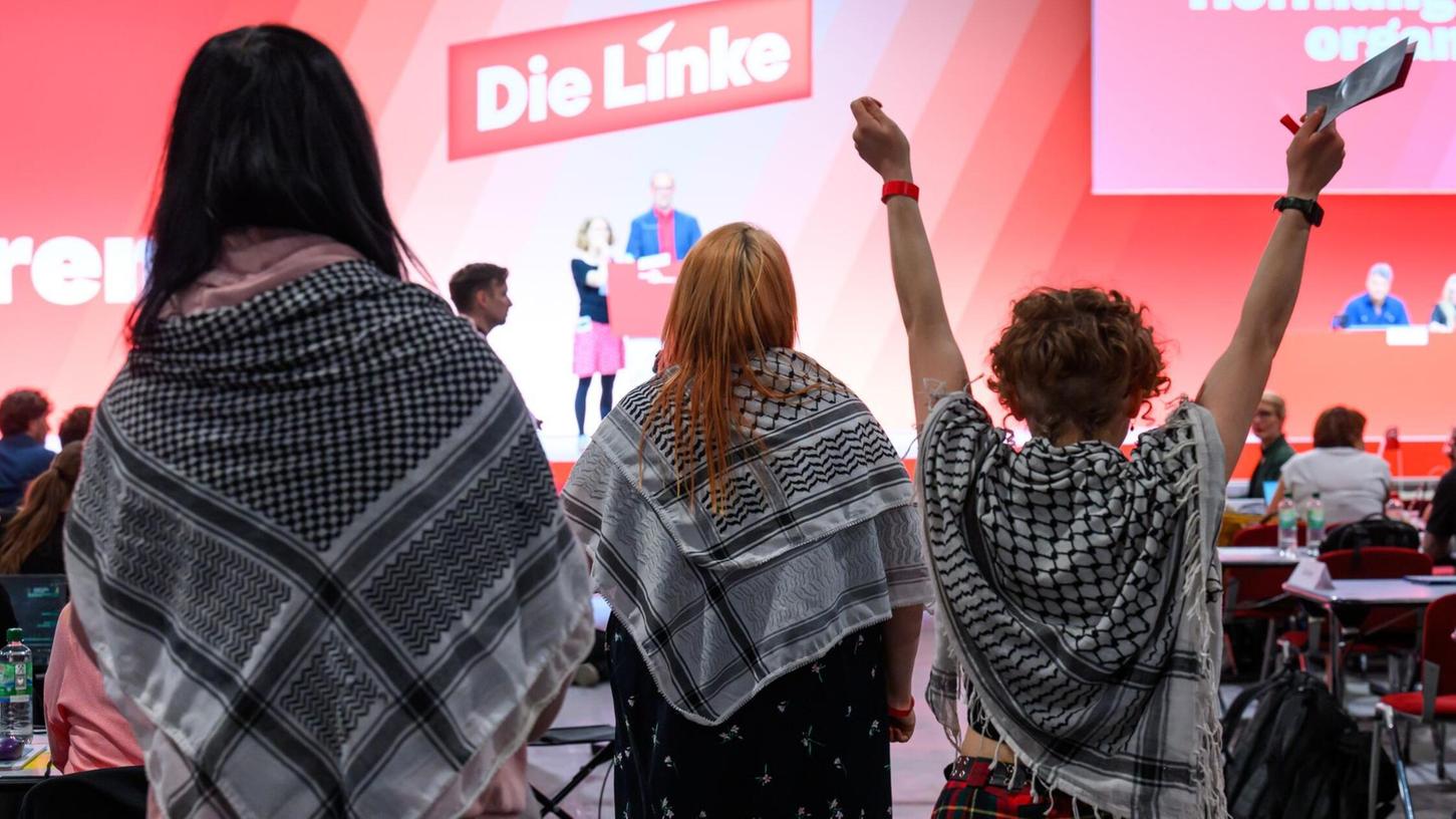 Der Nahost-Konflikt trieb viele beim Linken-Parteitag um. Der Nahost-Konflikt trieb viele beim Linken-Parteitag um.
