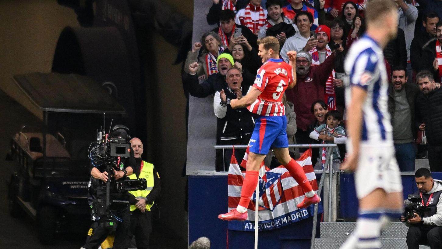 Atléticos Alexander Sörloth hat allen Grund zum Jubeln. Atléticos Alexander Sörloth hat allen Grund zum Jubeln.