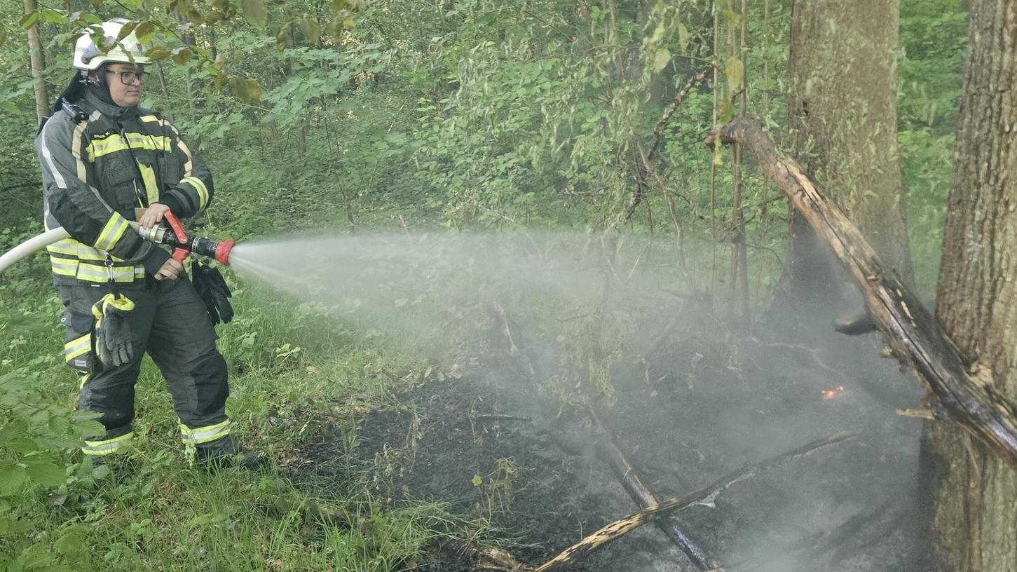 Ein Flächenbrand in einem Wald bei Lauf hat am Samstagabend einen Feuerwehreinsatz ausgelöst. Ein Flächenbrand in einem Wald bei Lauf hat am Samstagabend einen Feuerwehreinsatz ausgelöst.