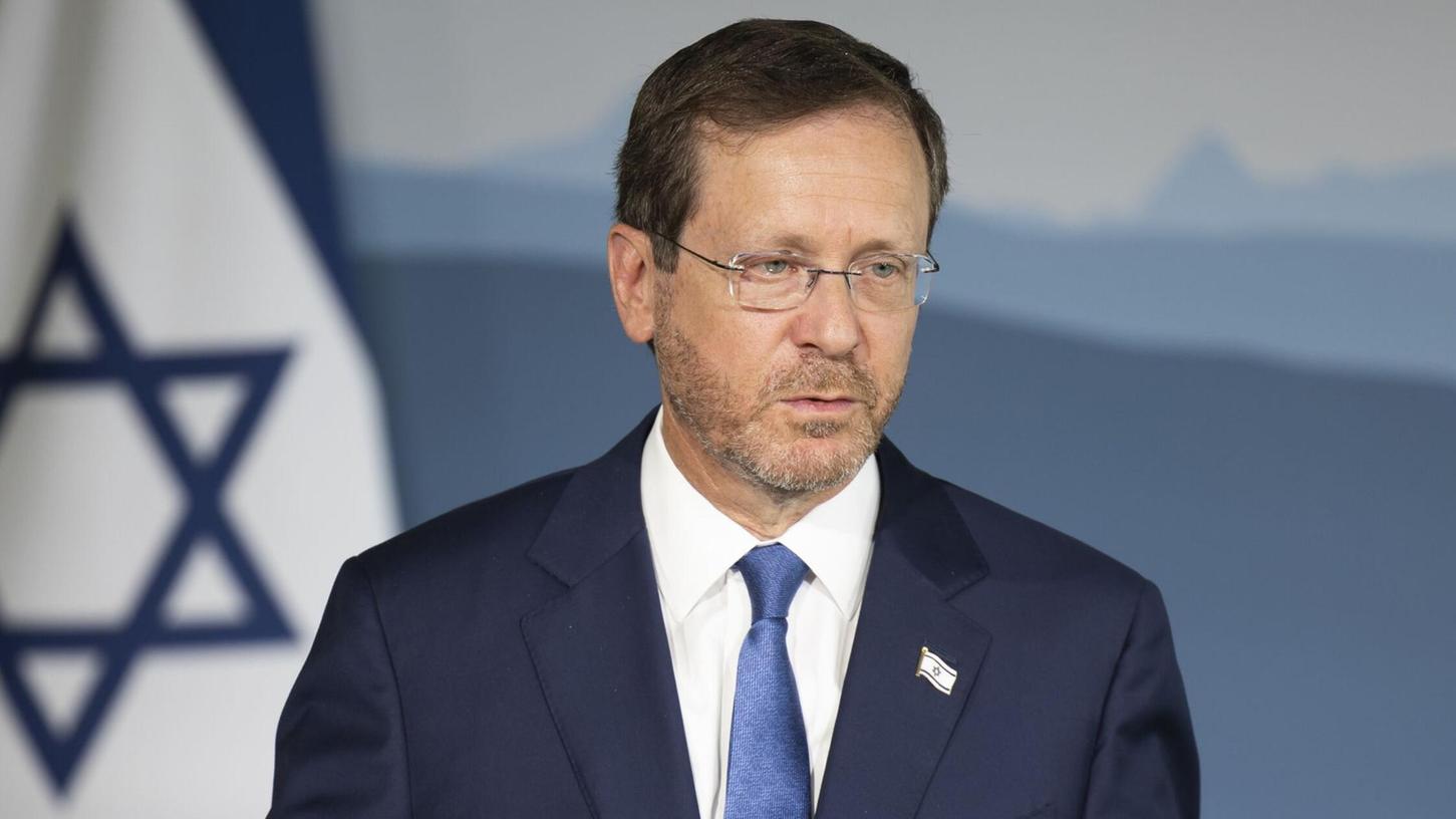 Israels Präsident Herzog zieht aus diplomatischen Beziehungen zu Deutschland Parallelen zu Nahost. Israels Präsident Herzog zieht aus diplomatischen Beziehungen zu Deutschland Parallelen zu Nahost.
