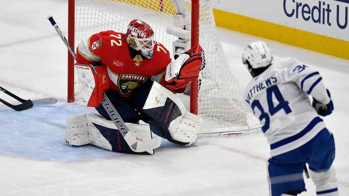 Matthews blieb ohne Tor - und die Maples Leafs kassierten den Ausgleich in der Serie gegen die Panthers. Matthews blieb ohne Tor - und die Maples Leafs kassierten den Ausgleich in der Serie gegen die Panthers.