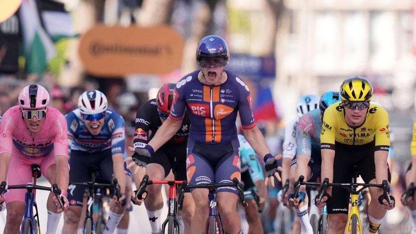 Casper van Uden war auf der vierten Etappe der schnellste Sprinter. Casper van Uden war auf der vierten Etappe der schnellste Sprinter.
