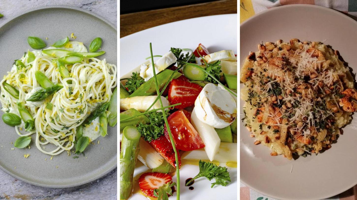 Es gibt zahlreiche Spargel-Gerichte. Mit Nudeln, als Salat oder als Risotto. Es gibt zahlreiche Spargel-Gerichte. Mit Nudeln, als Salat oder als Risotto.