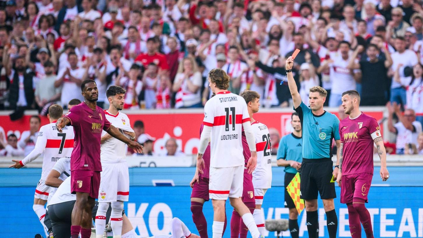 Samuel Essende sah im Spiel beim VfB Stuttgart die Rote Karte. Samuel Essende sah im Spiel beim VfB Stuttgart die Rote Karte.