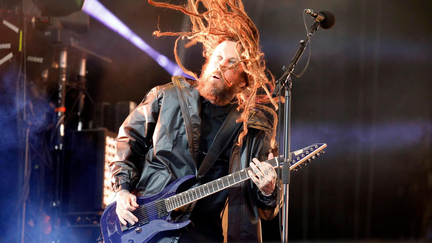 Die Nu Metal-Band Korn ist einer der Headliner bei Rock im Park - und Dauergast bei dem Festival. Unser Bild ist beim Auftritt im Jahr 2022 entstanden. Die Nu Metal-Band Korn ist einer der Headliner bei Rock im Park - und Dauergast bei dem Festival. Unser Bild ist beim Auftritt im Jahr 2022 entstanden.