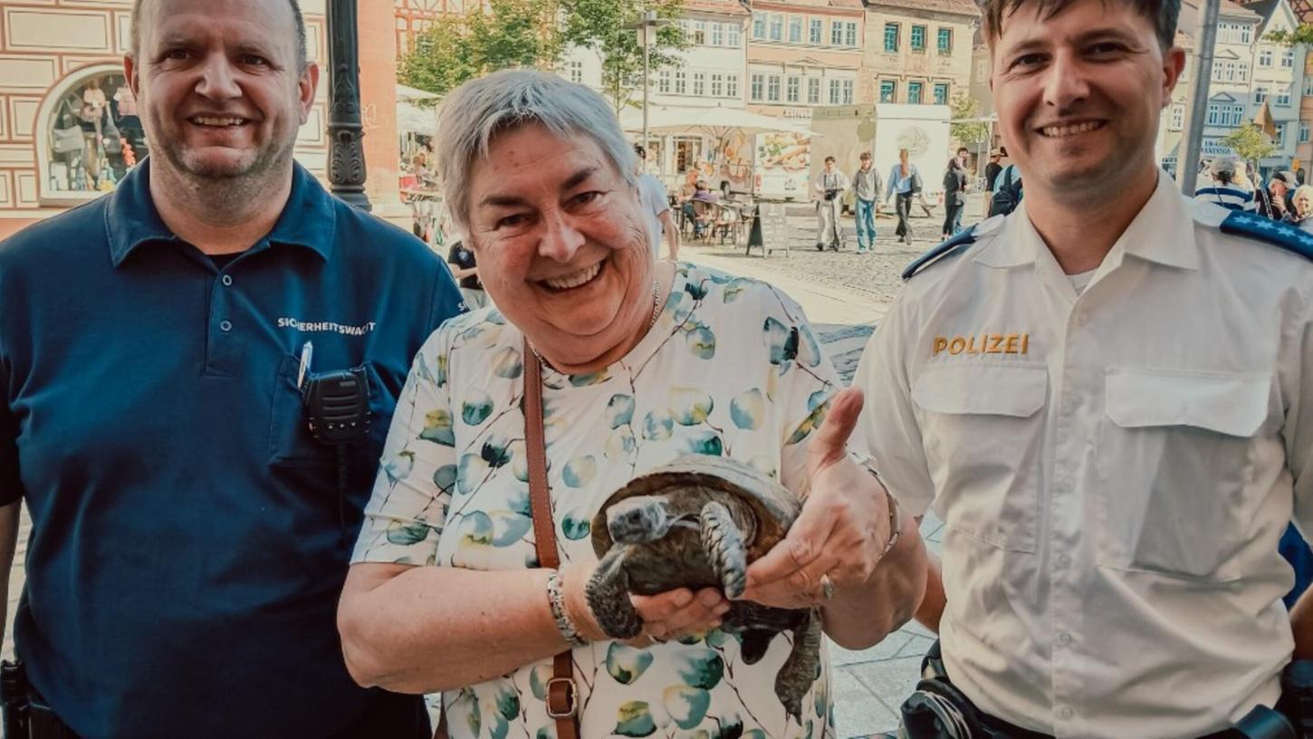Eine 100-jährige Schildkröte hat nun für einen kuriosen Einsatz in Franken gesorgt. Eine 100-jährige Schildkröte hat nun für einen kuriosen Einsatz in Franken gesorgt.