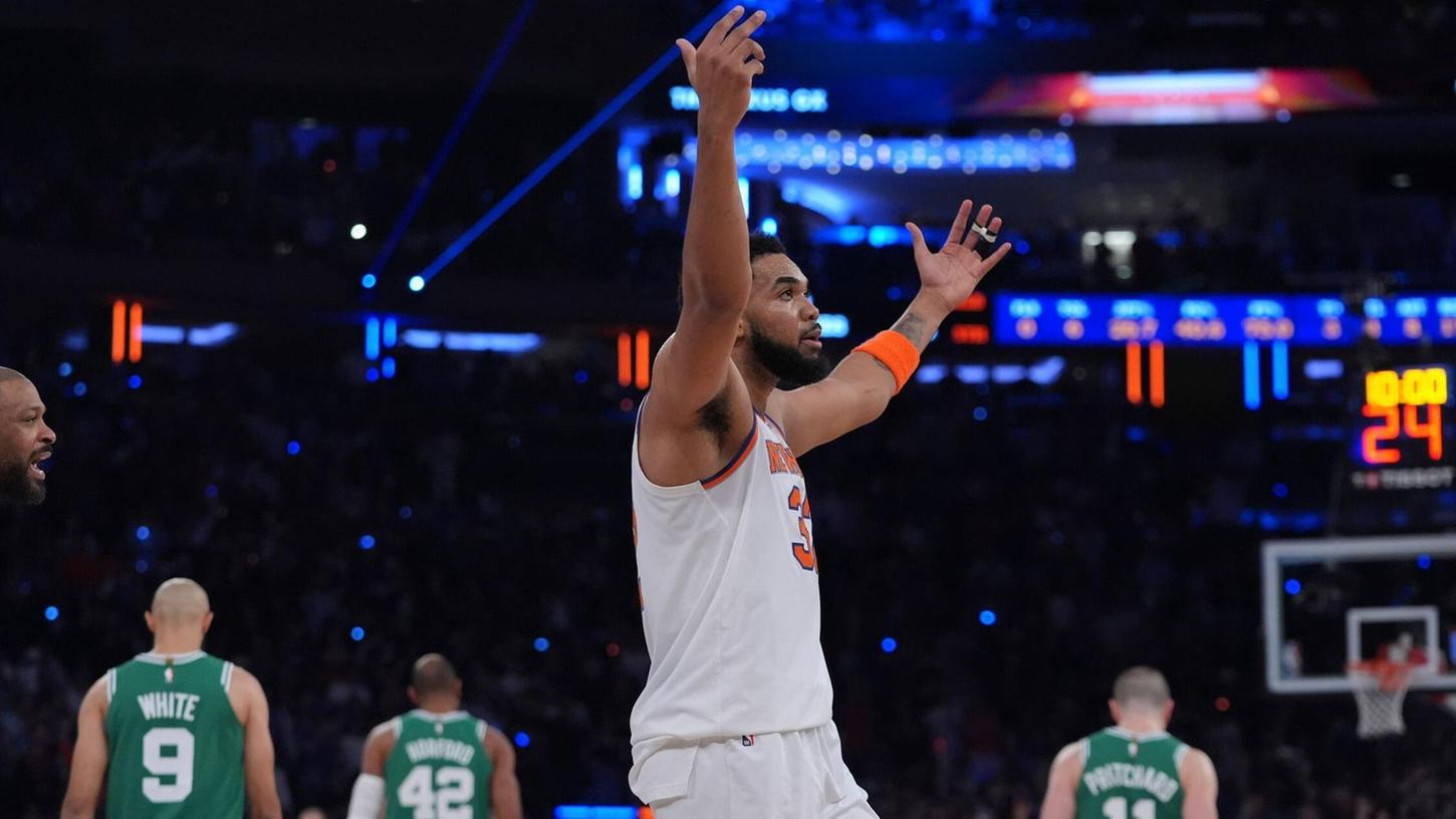 Karl-Anthony Towers freut sich in eigener Halle über den Einzug ins NBA-Halbfinale. Karl-Anthony Towers freut sich in eigener Halle über den Einzug ins NBA-Halbfinale.