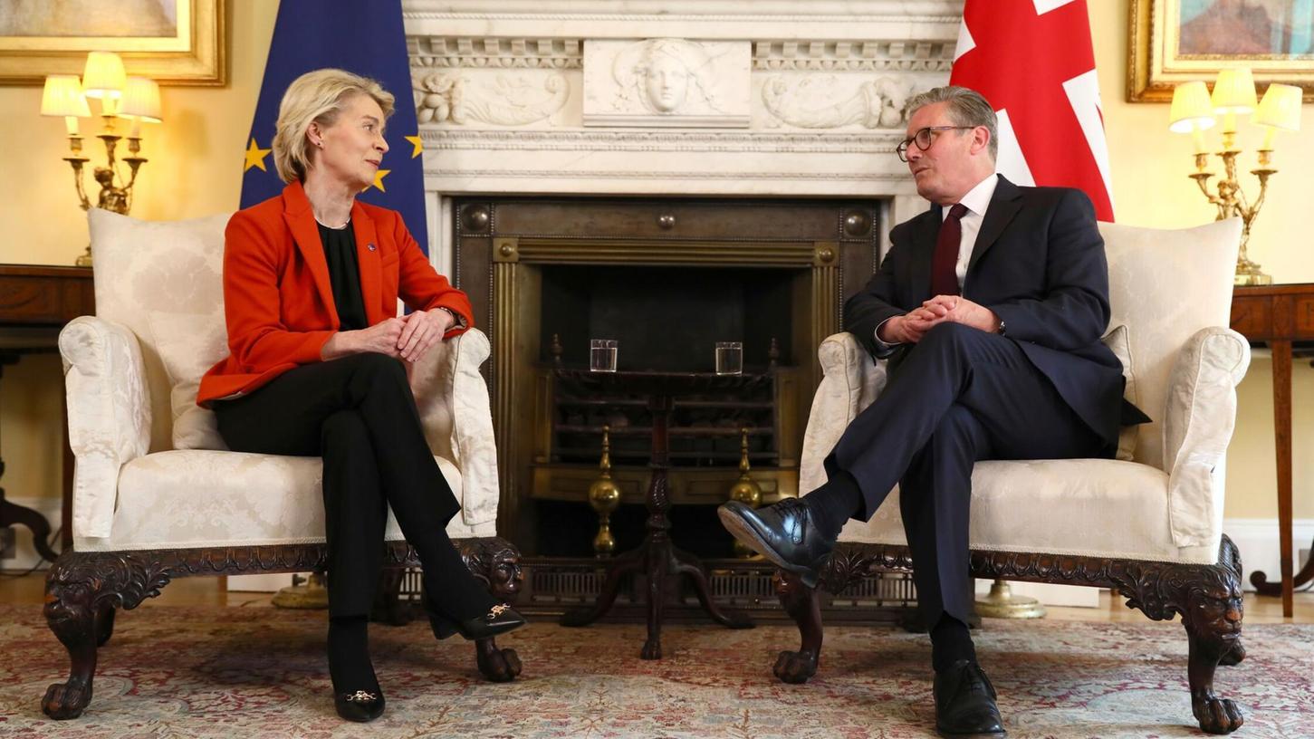 Starmer will von der Leyen erneut in London empfangen. (Archivbild) Starmer will von der Leyen erneut in London empfangen. (Archivbild)