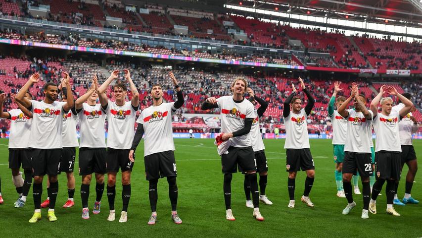 Bereit fürs Pokalfinale: Der VfB Stuttgart. Bereit fürs Pokalfinale: Der VfB Stuttgart.