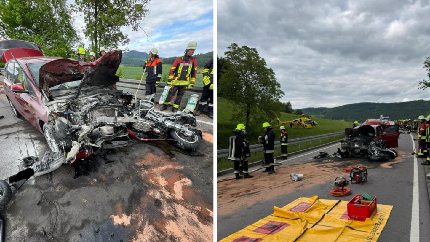 In Bayern ist es zu einem tödlichen Biker-Unfall gekommen. In Bayern ist es zu einem tödlichen Biker-Unfall gekommen.