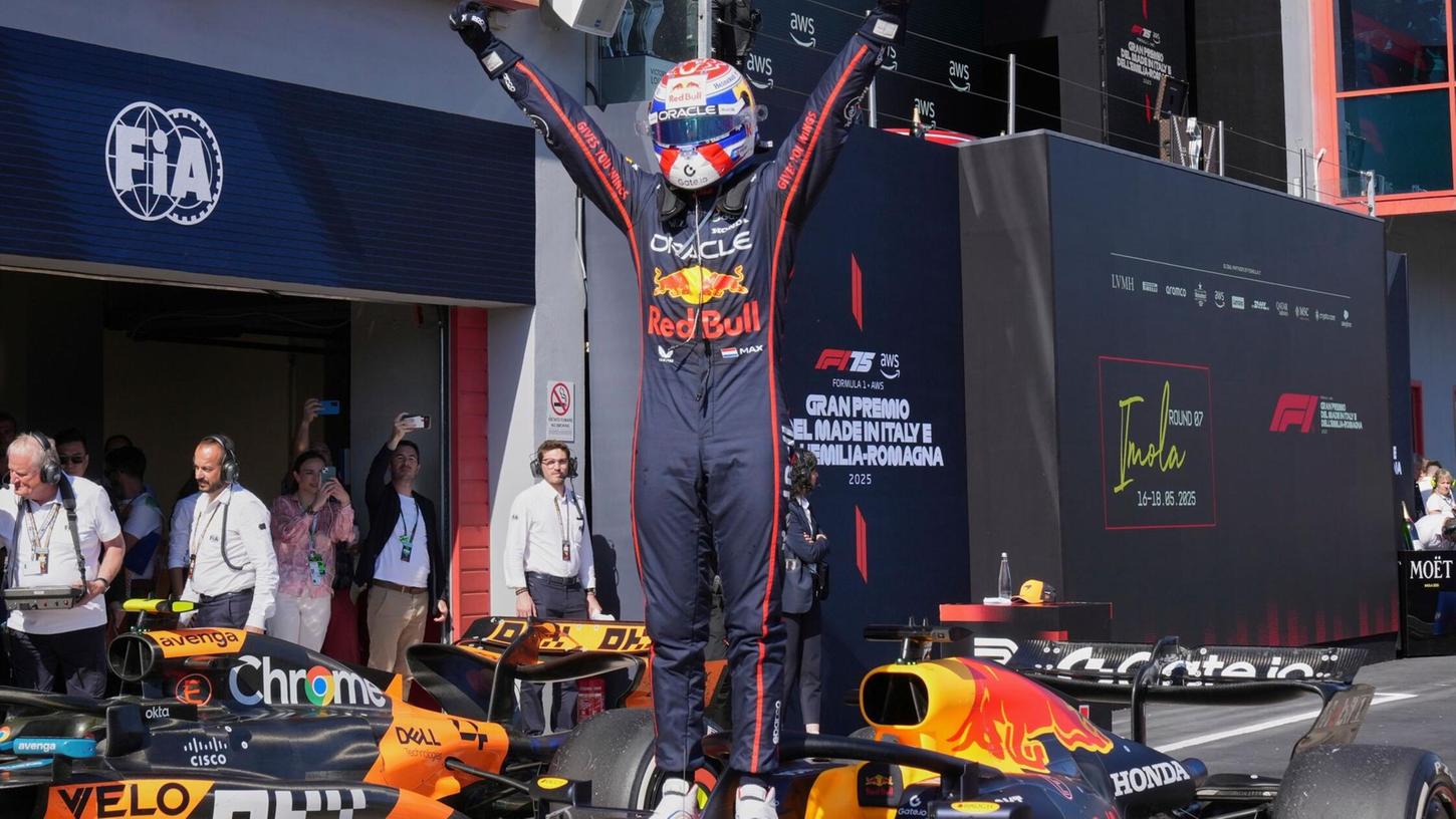 Sieg im 400. Rennen des Red-Bull-Teams: Max Verstappen setzt seine Imola-Erfolgsserie fort. Sieg im 400. Rennen des Red-Bull-Teams: Max Verstappen setzt seine Imola-Erfolgsserie fort.